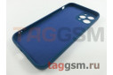 Задняя накладка для iPhone 12 Pro (силикон, с защитой камеры, синий космос (Full Case))
