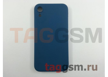 Задняя накладка для iPhone XR (силикон, с защитой камеры, синий космос (Full Case))