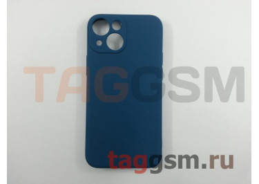 Задняя накладка для iPhone 13 mini (силикон, с защитой камеры, синий космос (Full Case))
