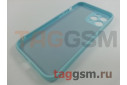 Задняя накладка для iPhone 12 Pro Max (силикон, с защитой камеры, небесно-голубая (Full Case))