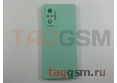 Задняя накладка для Xiaomi Redmi Note 10 Pro (силикон, с защитой камеры, бирюзовая (Full Case))
