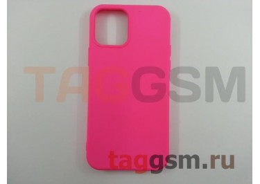 Задняя накладка для iPhone 12 / 12 Pro (силикон, ярко-розовая (Full Case)) Xivi