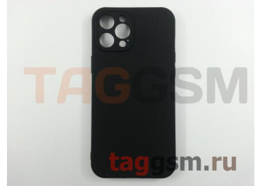 Задняя накладка для iPhone 12 Pro Max (силикон, с защитой камеры, черная (Full Case)) Xivi