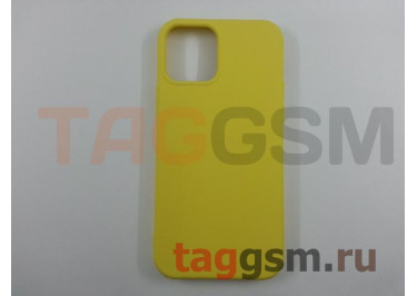 Задняя накладка для iPhone 12 / 12 Pro (силикон, желтая (Full Case)) Xivi