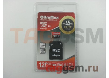 Micro SD 128Gb OltraMax Class 10 UHS-I 45Mb / s с адаптером SD