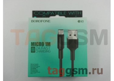 Кабель USB - micro USB (в коробке) черный 1м, Borofone (BX1)