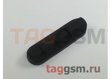 Силиконовый органайзер для кабеля USB (3 клипсы) (черный)