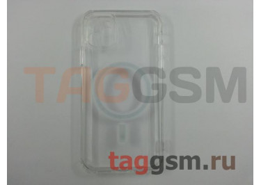 Задняя накладка для iPhone 11 (прозрачная, с магнитом, с защитой камеры) MagSafe