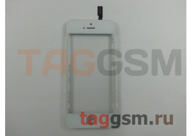 Тачскрин для iPhone 5S+ OCA + рамка (белый), AAA