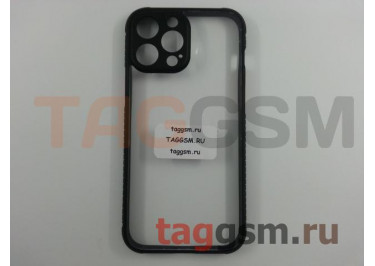 Задняя накладка для iPhone 13 Pro Max (силикон, прозрачная, противоударная, черная) HOCO