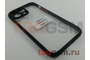 Задняя накладка для iPhone 13 Pro Max (силикон, прозрачная, противоударная, черная) HOCO