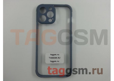 Задняя накладка для iPhone 13 Pro Max (силикон, матовая, прозрачная, противоударная, синяя) HOCO