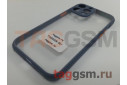 Задняя накладка для iPhone 13 Pro Max (силикон, матовая, прозрачная, противоударная, синяя) HOCO