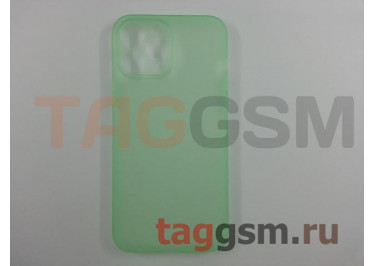 Задняя накладка для iPhone 13 Pro Max (силикон, матовая, прозрачная, зеленая) HOCO