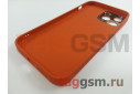 Задняя накладка для iPhone 13 Pro Max (силикон, кожа, оранжевая) HOCO