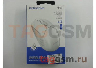 Мышь беспроводная Borofone BG5 4 кн, 1600 DPI, USB, белый