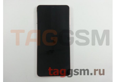 Дисплей для Samsung  SM-G991 Galaxy S21 5G + тачскрин + рамка (фиолетовый / розовый), ОРИГ100%