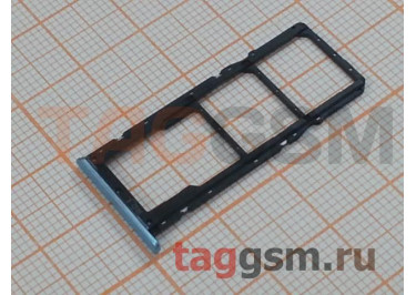 Держатель сим для Realme C21 (RMX3201) (синий)