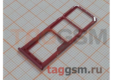 Держатель сим для Samsung A217 Galaxy A21s (2020) (красный)