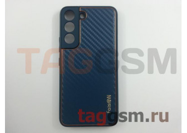 Задняя накладка для Samsung S901 Galaxy S22 (2022) (силикон, карбон, матовая, синяя (Bang)) Faison