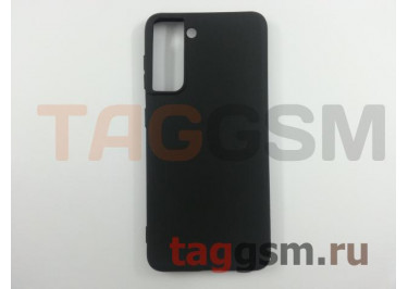 Задняя накладка для Samsung G991 Galaxy S21 (2021) (силикон, матовая, черная (Mate)) Faison