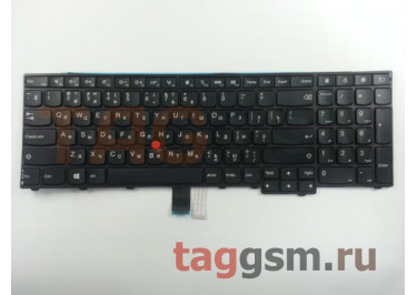 Клавиатура для ноутбука Lenovo ThinkPad Edge W540 / T540 / W541 / T550 / W550S / L540 / L560 / E531 / E540 / P50S / T560 (черный) с рамкой, с подсветкой, с трекпойнтом, (горизонтальный Enter)