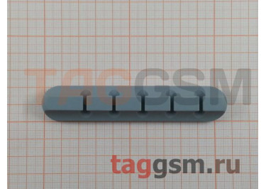 Силиконовый органайзер для кабеля USB (5 клипс) (серый)