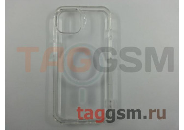 Задняя накладка для iPhone 14 (прозрачная, с магнитом) MagSafe