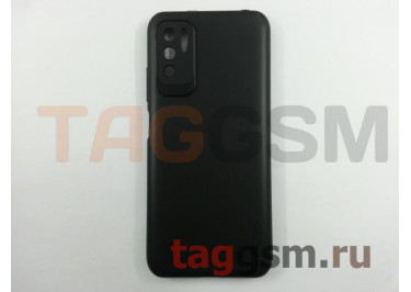 Задняя накладка для Xiaomi Redmi Note 10T / Poco M3 Pro / Redmi Note 10 5G (силикон, с защитой камеры, черная) Rock