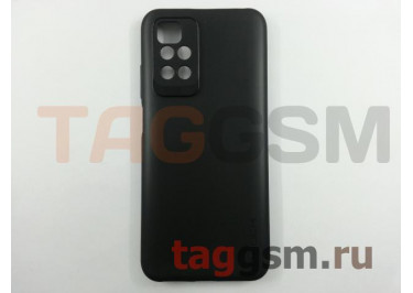 Задняя накладка для Xiaomi Redmi 10 (силикон, с защитой камеры, черная) Rock