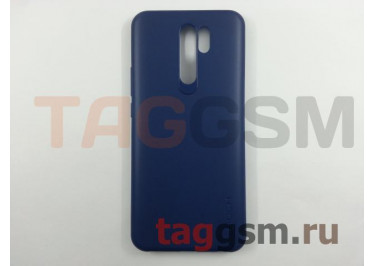 Задняя накладка для Xiaomi Redmi 9 (силикон, синяя) Rock