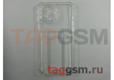 Задняя накладка для iPhone 13 Pro Max (силикон, с защитой камеры, с визитницей, прозрачная (Full TPU Case)) Armor series