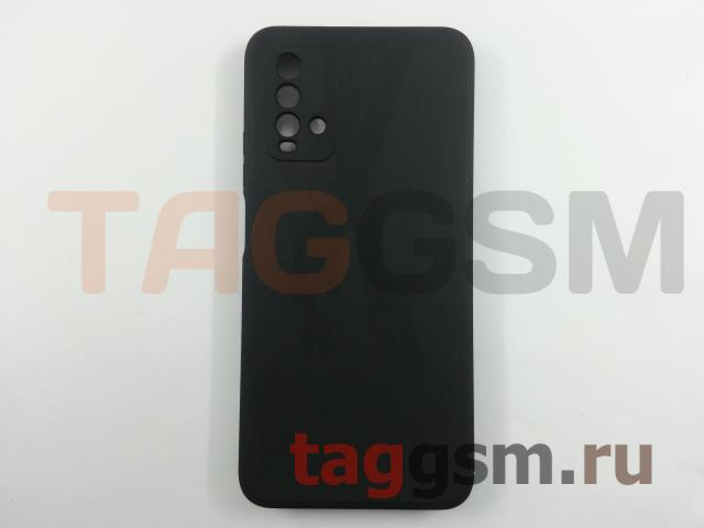 Задняя накладка для Xiaomi Redmi 9T / Redmi 9 Power / Redmi Note 9 4G  (силикон, с защитой камеры, черная (Full Case))