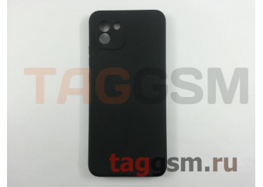 Задняя накладка для Samsung A03 / A035F Galaxy A03 (2021) (силикон, с защитой камеры, черная (Full Case))