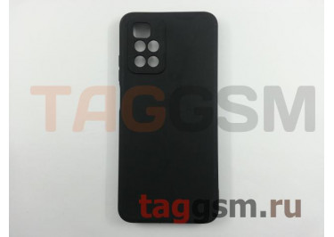 Задняя накладка для Xiaomi Redmi 10 (силикон, с защитой камеры, черная (Full Case))
