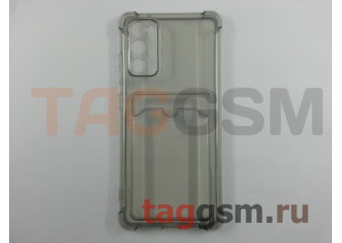 Задняя накладка для Samsung G780 Galaxy S20 FE (силикон, с защитой камеры, с визитницей, прозрачно-черная (Full TPU Case)) Armor series