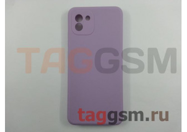 Задняя накладка для Samsung A03 / A035F Galaxy A03 (2021) (силикон, с защитой камеры, лиловая (Full Case))