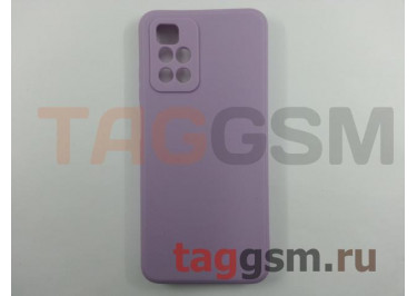 Задняя накладка для Xiaomi Redmi 10 (силикон, с защитой камеры, лиловая (Full Case))