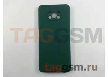 Задняя накладка для Xiaomi Poco X3 NFC /  X3 Pro (силикон, с защитой камеры, зеленая (Full Case))