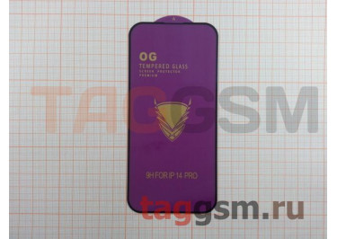 Пленка / стекло на дисплей для iPhone 14 Pro (Gorilla Glass) 9D (черный) OG PREMIUM, техпак