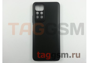 Задняя накладка для Xiaomi Poco M4 Pro 5G (силикон, с защитой камеры, черная) Rock