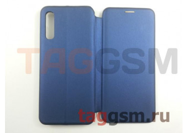 Сумка футляр-книга для Samsung A50 / A505 Galaxy A50 (2019) (экокожа, с силиконовым креплением, на магните, синяя (PREMIUM)) Faison
