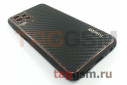 Задняя накладка для Samsung A13 / A135F Galaxy A13 (2022) (силикон, карбон, матовая, черная (Bang) Faison