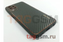 Задняя накладка для Samsung A13 / A135F Galaxy A13 (2022) (силикон, карбон, матовая, черно - зеленая (Bang) Faison