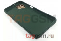 Задняя накладка для Samsung A12 / A125F Galaxy A12 (2021) (силикон, экокожа, матовая, темно-зеленая (Graceful)) Faison