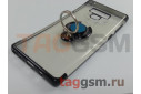 Задняя накладка для Samsung N960 Galaxy Note 9 (силикон, с магнитным держателем под палец, черный (Ring Aura)) техпак