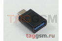 Переходник Type-C - USB (OTG) (черный) HOCO, UA17