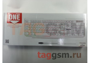Клавиатура проводная Smartbuy мультимедийная с подсветкой 333 USB White