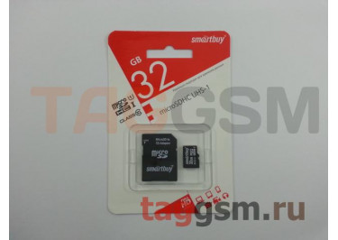 Micro SD 32Gb Smartbuy Class 10 UHS-I 30Mb / s с адаптером SD