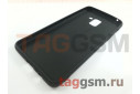 Задняя накладка для Samsung A8 Plus / A730F Galaxy A8 Plus (2018) (силикон, матовая, черная) техпак